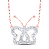 1/4CTW-DIA NK BUTTERFLY NECKLACE